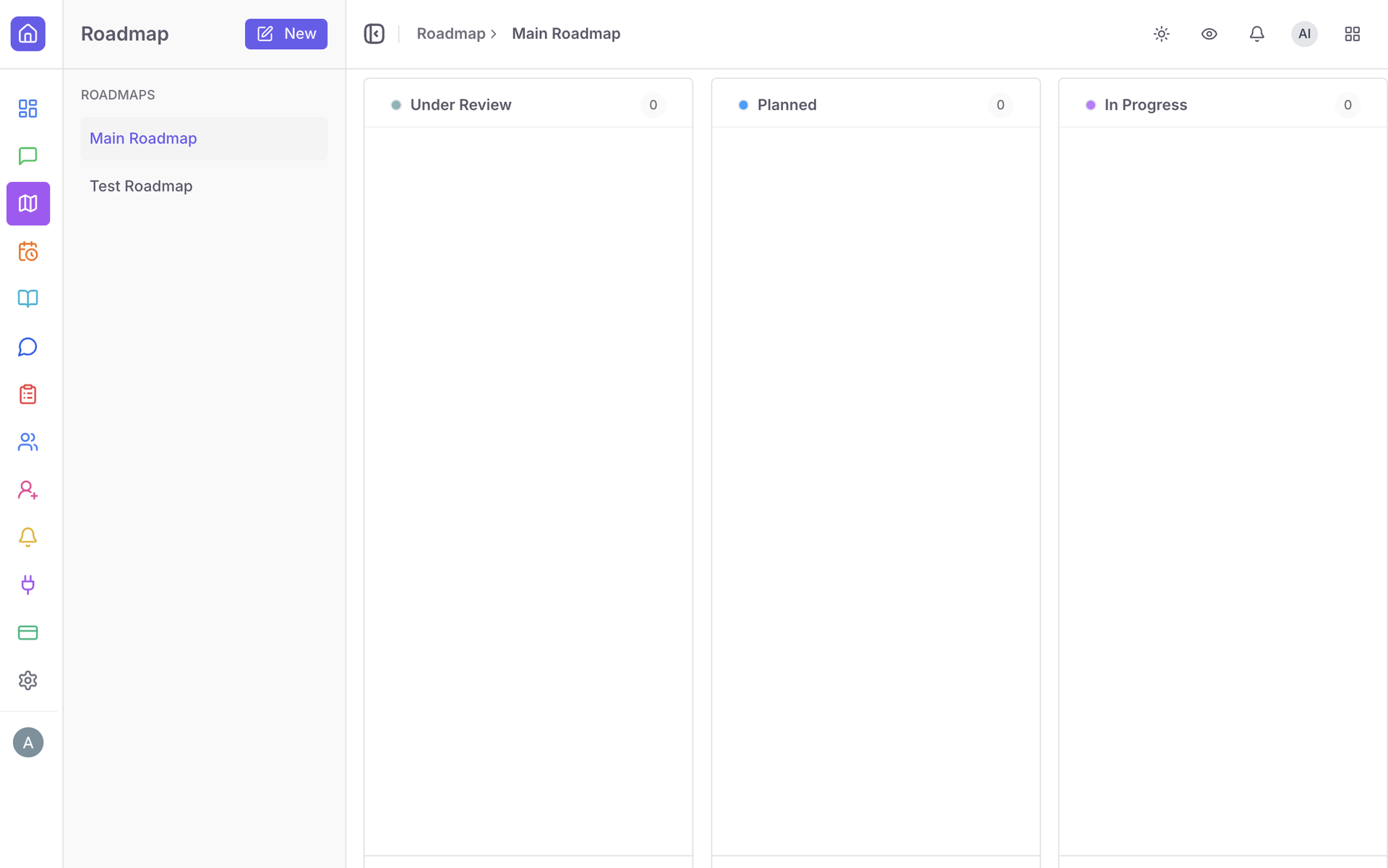 Roadmap Management Dashboard