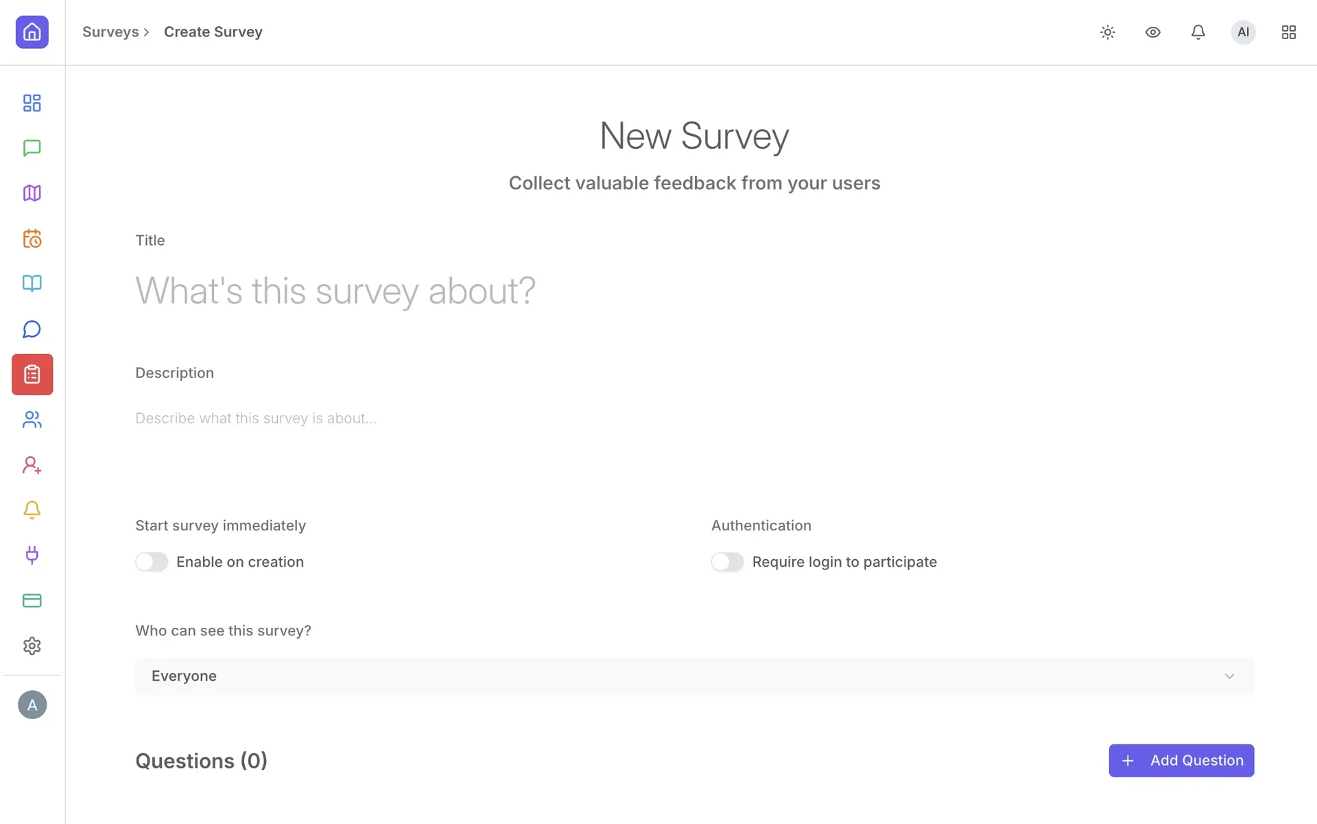 Interactive Survey Mockup