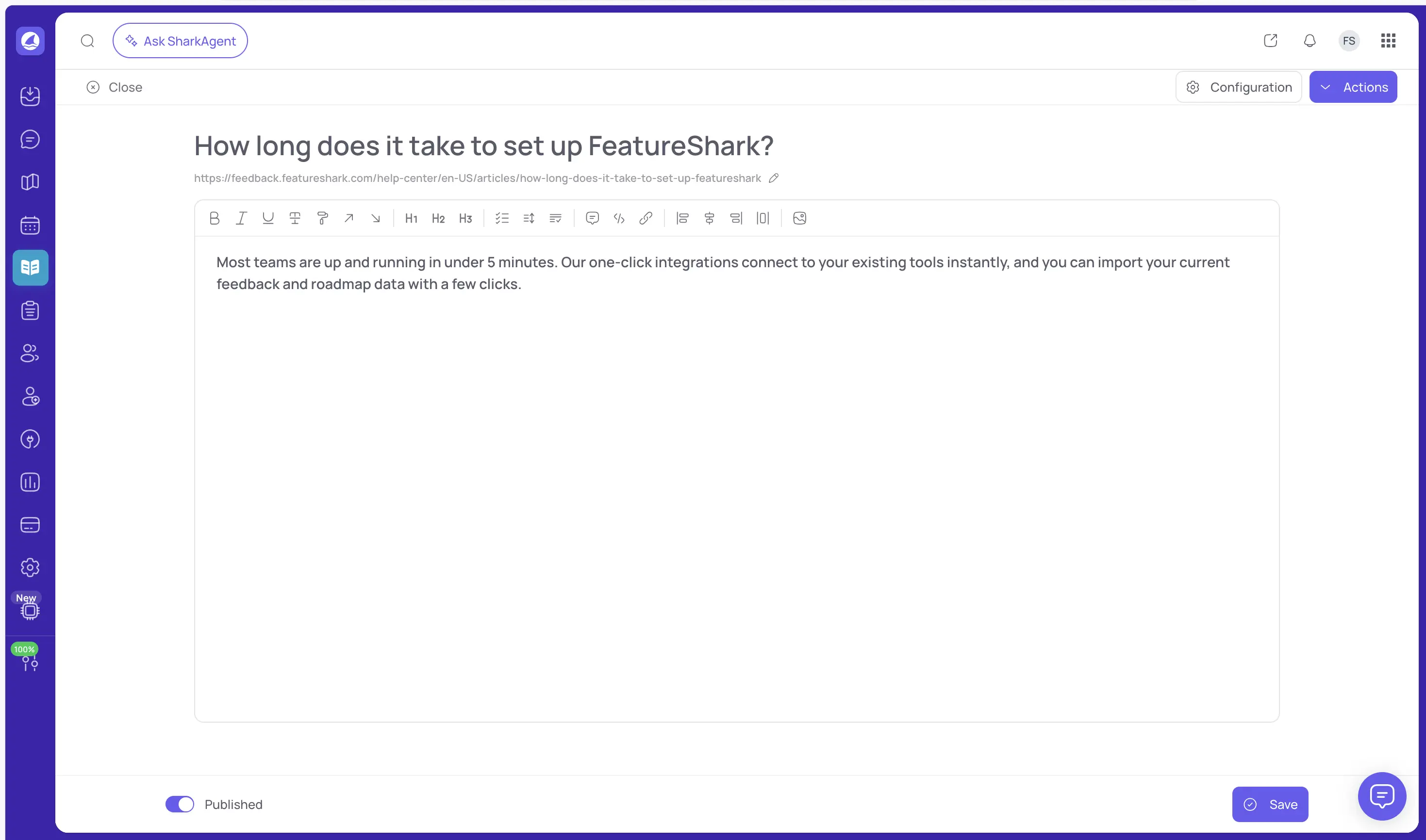 FeatureShark product documentation and help center